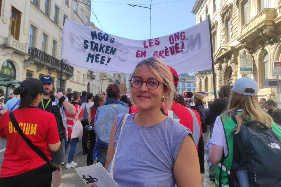 Caroline Metz, salariée d'une ONG, qui officie dans la finance durable.
