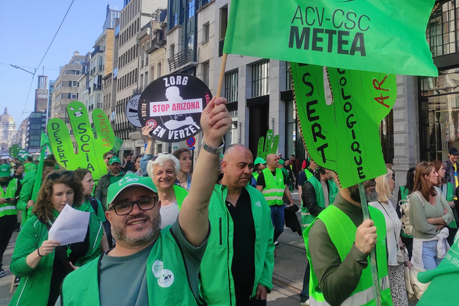 Des cactus sont utilisés pour représenter la coalition Arizona. Crédit : Guillaume Bernard