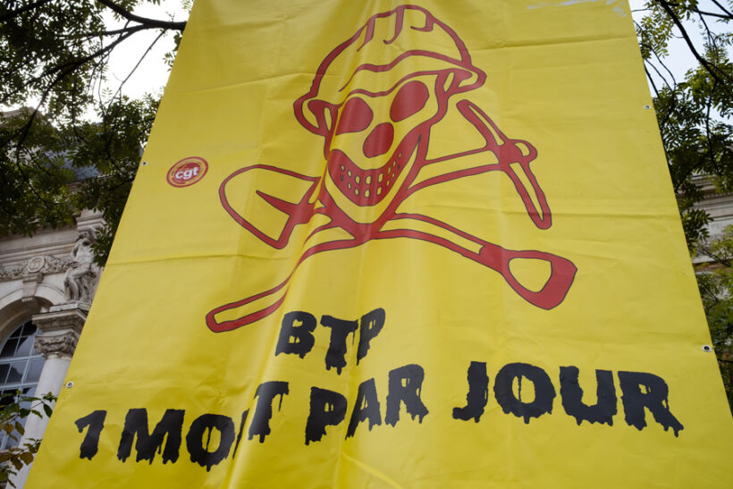 Manifestation contre les accidents aux travail, 2025. Crédit : Roland Bobillot